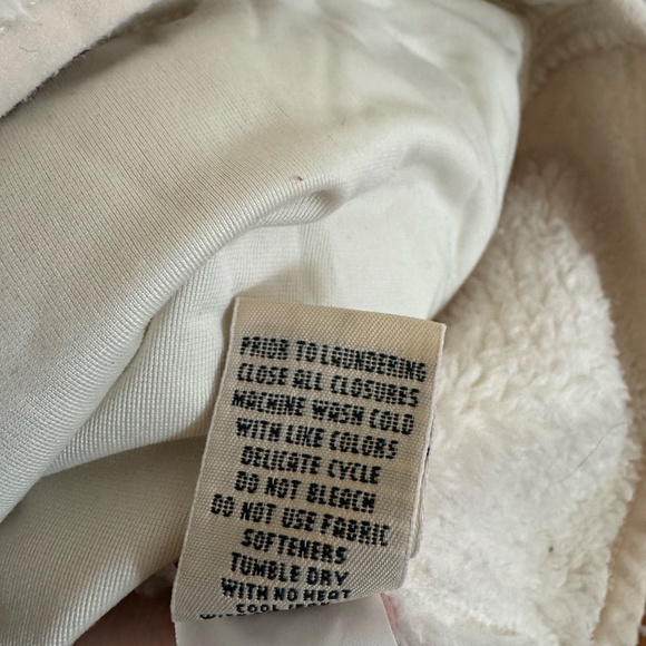 L.L.Bean Sherpa Fleece Snap Pullover Cream Women's Medium - Picture 4 of 5